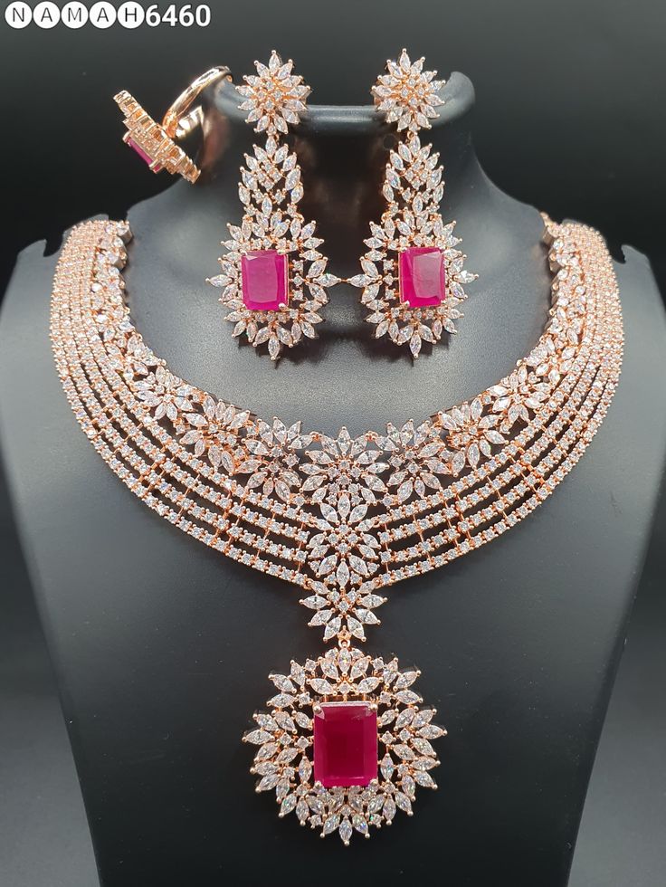 Partywear Diamond Necklace set