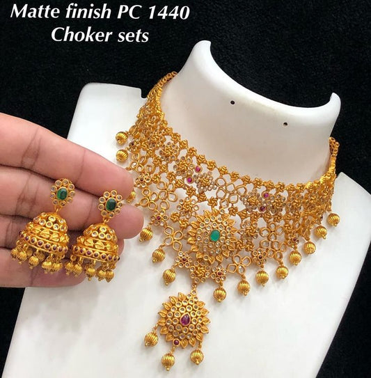 Kunti Matte Finished Beautiful Necklace set